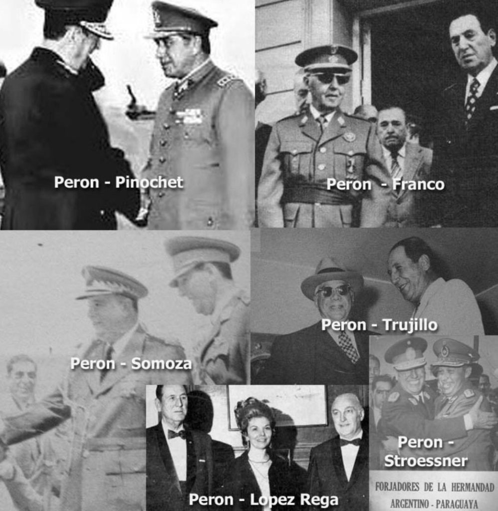 Perón con dictadores